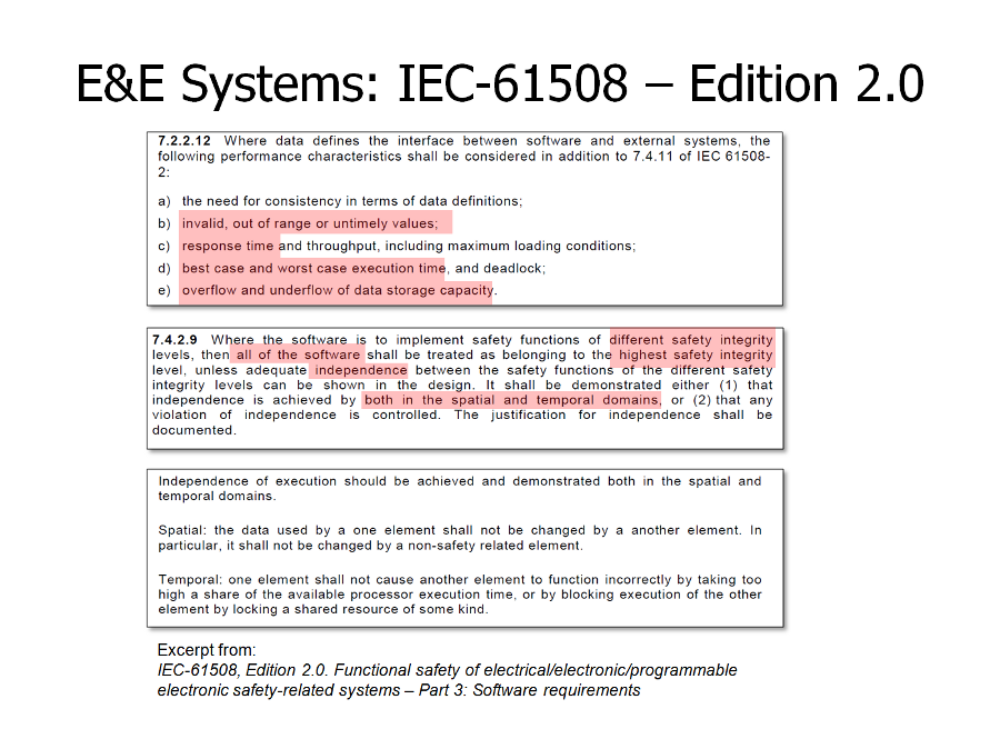 E&E systems: IEC-61508, Edition 2.0