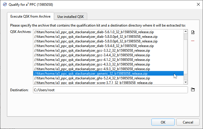 Selecting QSKs to run