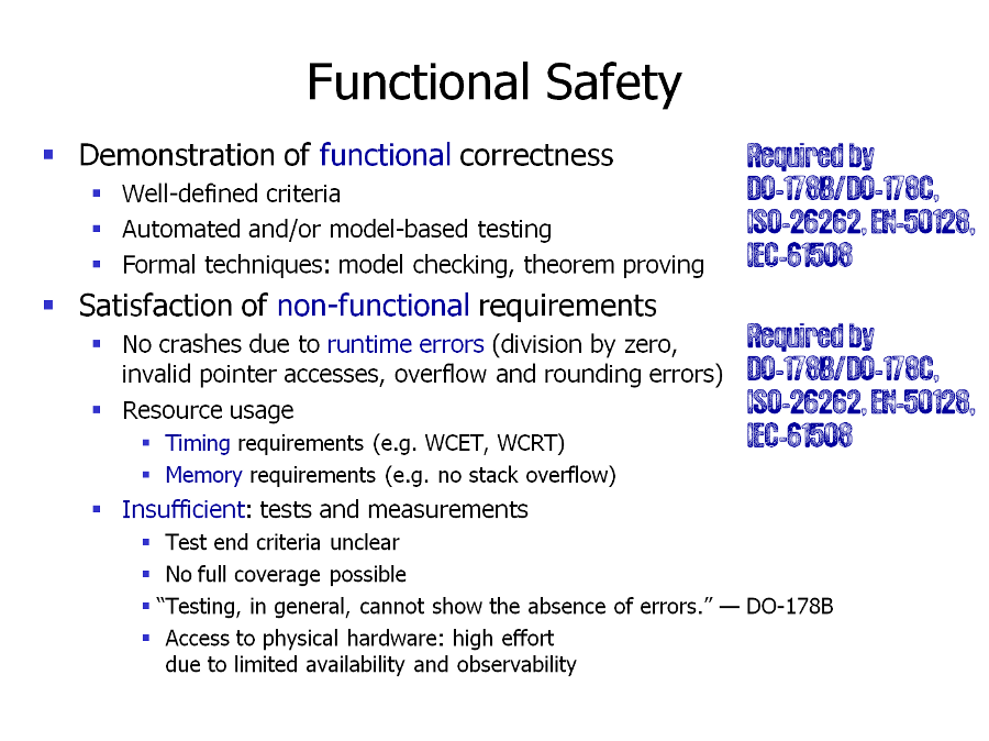 Functional safety