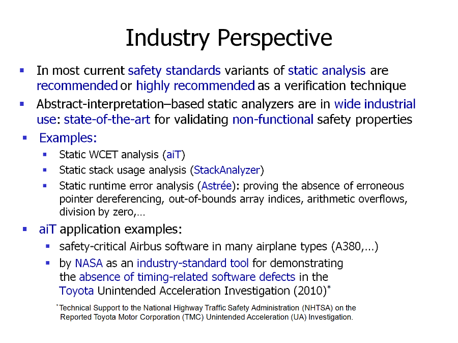 Industry perspective