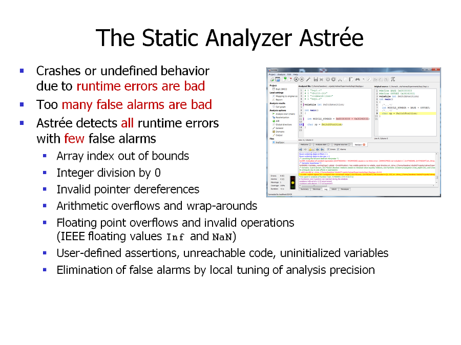 The static analyzer Astrée