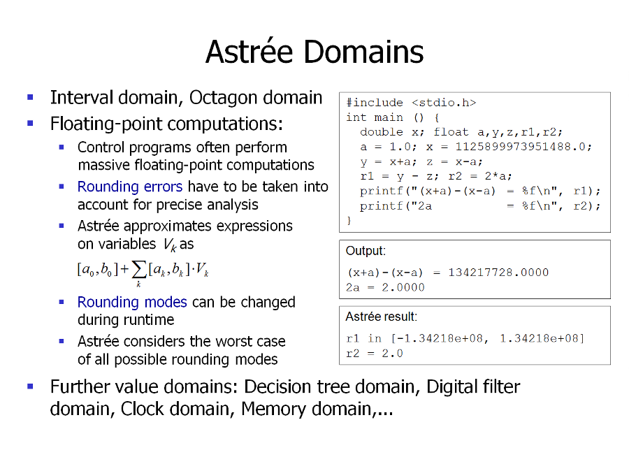 Astrée domains