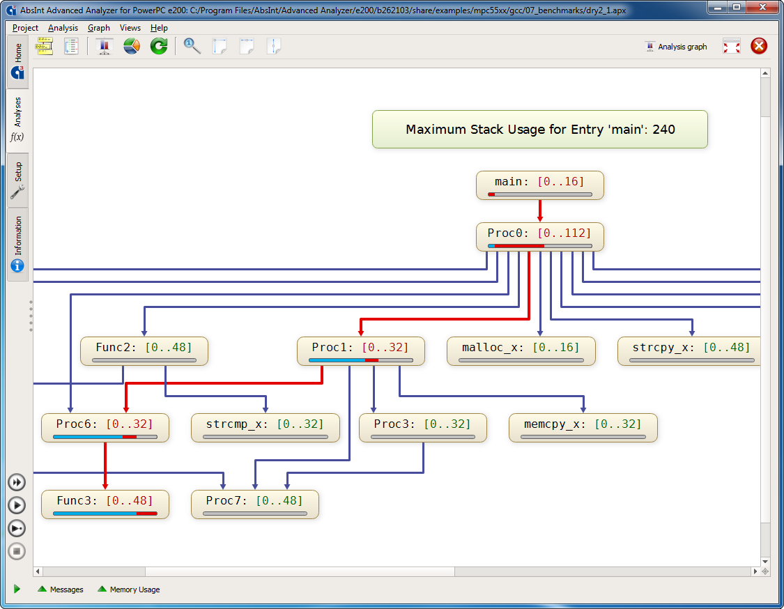 Copie d'écran de StackAnalyzer