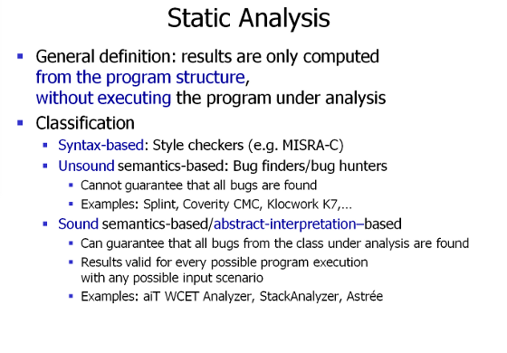 Static analysis